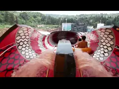 Взрослыми скольжение короля кобры железного каркаса углерода стеклоткани гальванизированное водными горками для аквапарк video