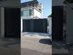 Водостойкие алюминиевые входные ворота T5/T6 / регулируемые люверы Алюминиевые скользящие подъездные ворота video