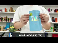 UV Protective Weed Packaging Custom Holographic Mylar Bag Bags with Odour Control