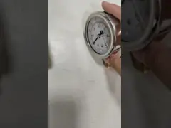 YN60 ضدصدمه داخل پایین شعاعی روغن پر شده فولاد ضد زنگ 2.5 اینچ گج فشار بالا 400 بار