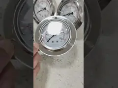 400 بار مانومتر فشار هوا فلانج پانل نصب روغن پر شده فولاد ضد زنگ