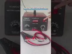 Регулируемое зарядное устройство для батарей 12 В с смарт-дисплеем для автомобилей video