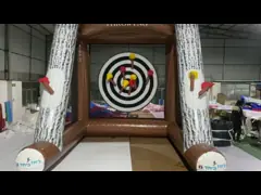 Inflatable Axe Throwing Games Inflatable Target Dart Board with 1 Air Blower and 4 Axes for Sport Events
