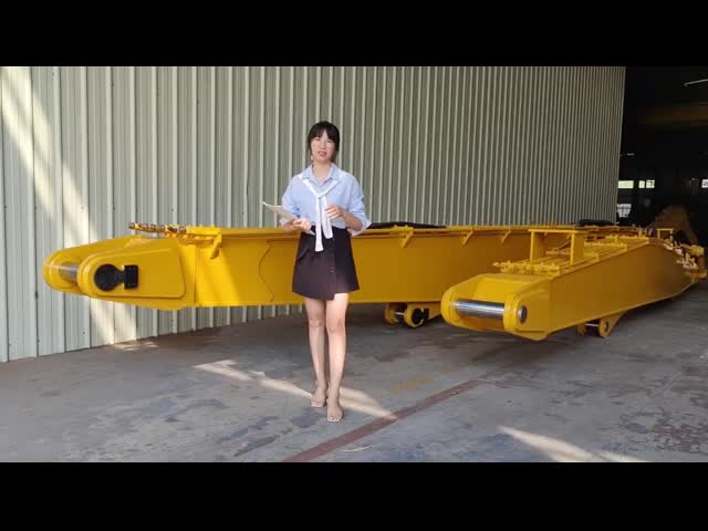 Color personalizado excavadora demolición brazo largo con cortador de cizallas hidráulico El video