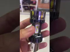 Bulbe LED H4 blanc métallique de 12 V avec éventail de lumière intérieure de moto