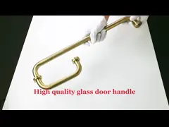 Полированная/матовая отделка дверной ручки для комнаты стеклянная дверь прямой односторонней ручки video