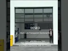 Glass Aluminum Sectional Garage Door With Insulation Custom Made Modern