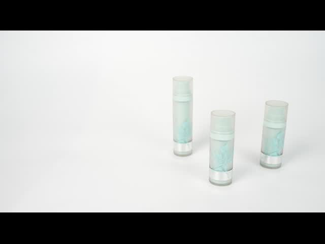 30ml 50ml Pump PET Packaging Cosmetic Replaceable Refillable PET Double Wall Face Cream Bottle