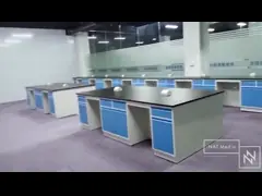 Химическая лаборатория Рабочие скамейки Устойчивая к химическим веществам ламинированная поверхность Стальная рама Огнеустойчивые шкафы DTC105 DEG Завесы video