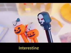 Halloween Plastic Gel Ink Pen Pumpkin Skeleton Student Gift Neutral Pen