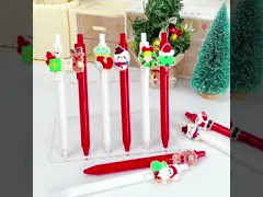 Cartoon Plastic Gel Pen 0.5mm Christmas Constant Ink Press Signature Neutral Pen