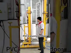 Modern Residential PVC Glass Entry Door Vinyl Casement French Doors Cutomized