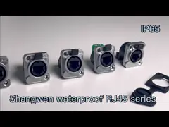 Bộ kết nối khung gầm Ethernet cứng có thể khóa IP65 RJ45