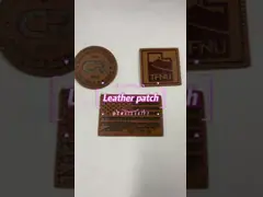 Швы на кожаных этикетках на заказ, печать логотипа на заказ. video