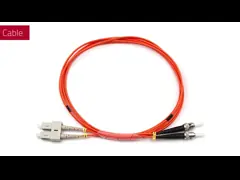 SC UPC To ST UPC Fiber Optic Patch Cable Duplex 62.5/125 OM1 Multimode OFNR 2.0mm Orange