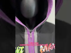 Custom Hoodies Heavy Weight Cotton French Terry Cropped Boxy Double Three Layers Zipper Hoodie for Men