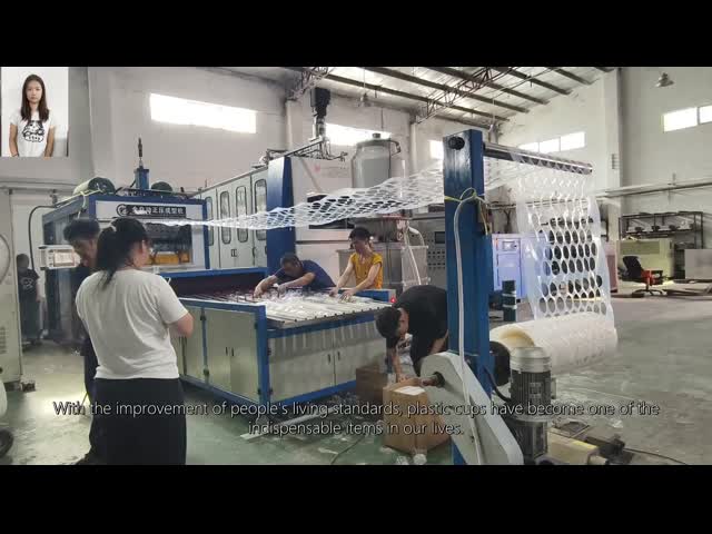 プラスチックのカップを作る 退化可能な使用された熱型コーヒーカップ プラスチックマシン
