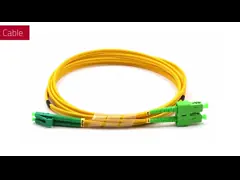 LC APC To SC APC Duplex 9/125 OS2 Single Mode LSZH Armored Patch Cable 3.0mm