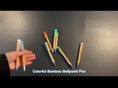 Creative Promotional Bamboo Wood Pen 1.0mm Environmently Retractable Ballpoint Pen