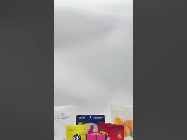 Child Resistant Zipper Weed Packaging Smell Proof Foil Pouch for CBD gummies