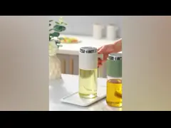 NEW 500 Ml/17oz Stainless Steel Lid Clear Vinegar And Olive Oil Bottle Dispenser Auto Flip Glass Oil Pot Container