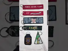 Сделанный на заказ тканевый ключевой цепь авиационный ключевой тег ключевой цепь Jet Tag с большим кольцом video