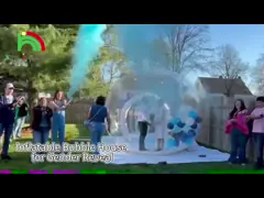 Decorated Inflatable 10ft Diameter Empty Snow Balloon Transparent Bubble Tent