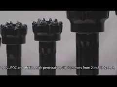 165 мм Шанк M60 Карбидный черный DTH Молотные кусочки для строительных работ video