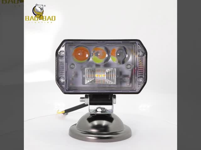 80V LED Work Light Metal White Yellow Dual Color Flashing Motorcycle Spare Parts
