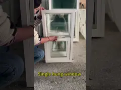 Anti corrosion Sliding Single Hung Vinyl Windows Without Tilt Sound insulation