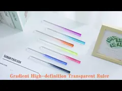 School Creative Stationery Gradient Color Acrylic Transparent Cubic Ruler
