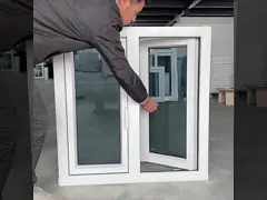 Wind Proof Casement Glass Windows PVC Hurricane Resistant Windows