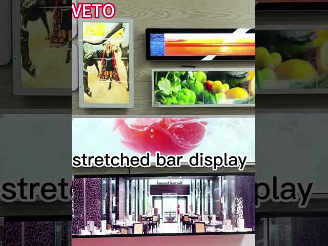 VETO 24 29 35 дюймовый Android HD настенный ЖК-бар ЖК-панель Ультратонкий растянутый полный дисплей видео