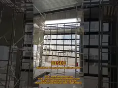 Водонепроницаемая дверь гаража из алюминиевого сплава с стеклянными панелями video