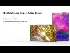 55 65 Inch Indoor High Brightness Ceiling Hanging Advertising Single Side Digital Signage Window Lcd Display Screen