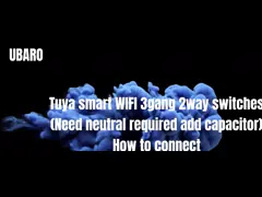 UABRO 2 Gang 2Way Smart Home Dual Wall WI-FI Switch Led Indicator On-Blue App Control Support Alexa Voice