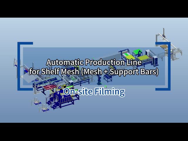 Hwashi Automatic Wire Machine Wire Mesh Deck Shelving Automatic Production Line video