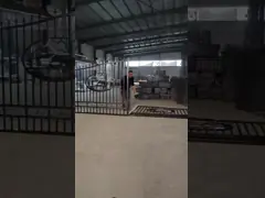 20 футов 18 футов высокая черная стальная трубчатая ограждающая дверь черная кованая железа ограждающая дверь video