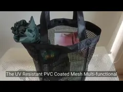 Polyester mesh reinforced with PVC coating for Durable and sturdy Beah Bag & Shopping Bag