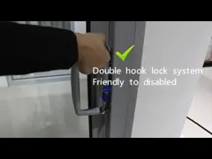 SGS дверей наклона и поворота звукоизоляционной раздвижной двери УЛЬТРАФИОЛЕТОВЫЙ устойчивый UPVC UPVC аттестовал video