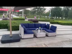 Садовый диван набор Наружная мебель Сталь Современный диван Столовая Жилой многофункциональный Пластиковый Раттан Пэтион Роскошь video