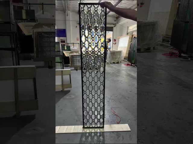 Vidros decorativos para portas de madeira, com revestimento negro