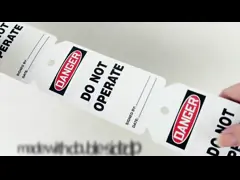 Customized High Quality Plastic Safety Tags with Logo and Design