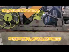 Тип цепной пластины Компост Тернер Быстрая компостирующая машина Органические животные отходы video