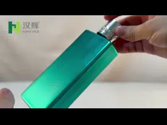 Янтарный цвет квадратный 200 мл пластиковые бутылки для ухода за волосами с крышкой video