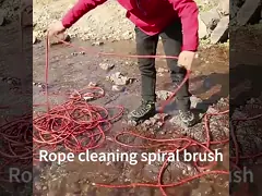 Spiral Nylon Inner Roll Cleaning Brush Spring Brush Cylindrical Cleaning Brush for cleaning Rope
