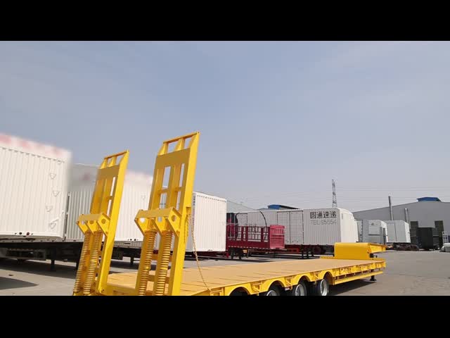 重荷半トラック ローボーイ トレーラー ドロップデッキ 脱ぎ取れるゴースネック 低いプラットフォーム