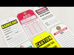 Étiquette de sécurité en plastique personnalisable pour la conformité industrielle