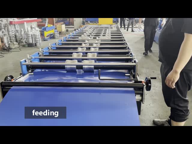 Hydraulic Cutting High Speed Automatic Rib Roofing Sheet Roll Forming Machine video