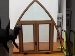 Thermal Break Profile Aluminum Casement Windows Curved Aluminium Casement